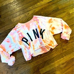 VS PINK cropped crewneck LG